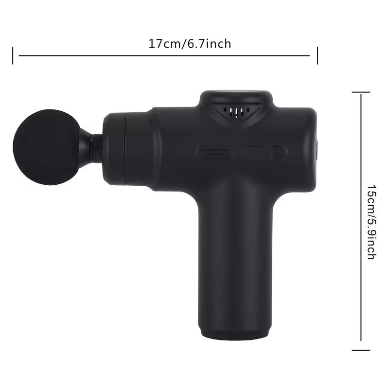 Multifunctional portable fascia gun, electric massager, USB charging port, 6-speed adjustment + 8 replaceable massage heads, suitable for muscle relaxation after exercise and fitness, a Christmas or Halloween gift for family, friends, and classmates