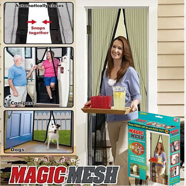 Magic Mesh Magnetic Screen Door Size 20*80 inch 2 pieces