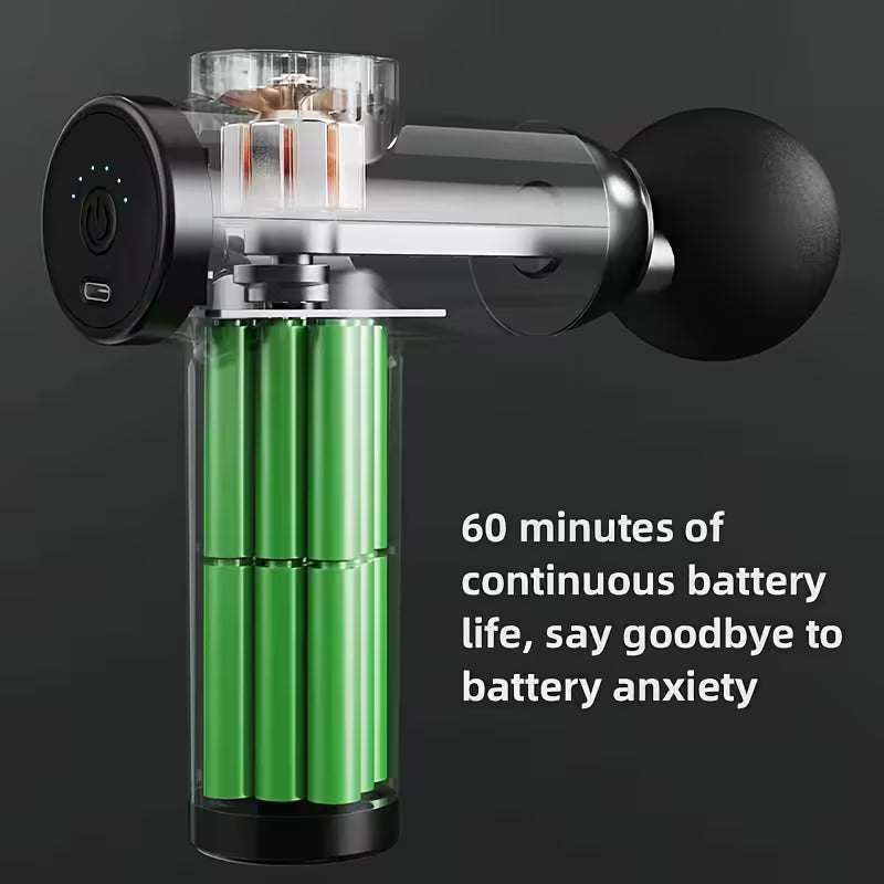 Multifunctional portable fascia gun, electric massager, USB charging port, 6-speed adjustment + 8 replaceable massage heads, suitable for muscle relaxation after exercise and fitness, a Christmas or Halloween gift for family, friends, and classmates