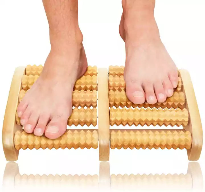 Premium Wooden Foot Massage Roller – Reflexology Foot Therapy Massager for Pain Relief & Relaxation | Natural Acupressure Wooden Roller for Foot and Leg Massage, Stress Buster, Improves Blood Circulation & Overall Health Care Device