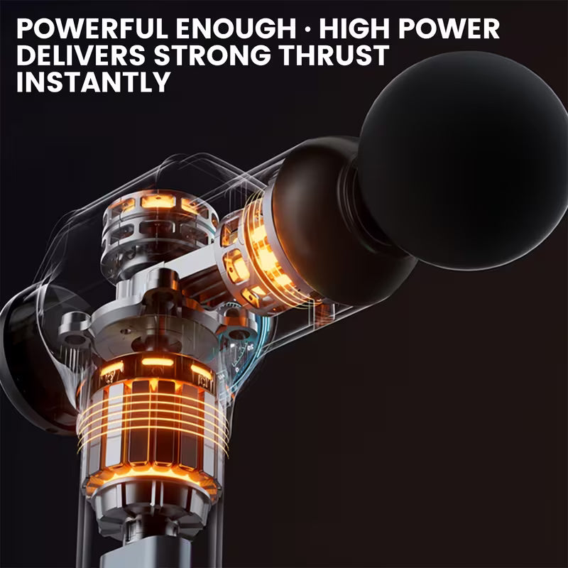 Multifunctional portable fascia gun, electric massager, USB charging port, 6-speed adjustment + 8 replaceable massage heads, suitable for muscle relaxation after exercise and fitness, a Christmas or Halloween gift for family, friends, and classmates