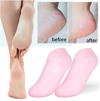 Silicone Gel Heel Pad Socks For Pain Relief And Anti Crack Heel 1 Pair Heel Cups Heel Guards Heel Protectors Heel Sleeves For Relieve Heel Pads Cushion Heel Pain, Heal Dry Cracked Heels, Achilles Tendinitis, For Men & Women