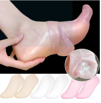 Silicone Gel Heel Pad Socks For Pain Relief And Anti Crack Heel 1 Pair Heel Cups Heel Guards Heel Protectors Heel Sleeves For Relieve Heel Pads Cushion Heel Pain, Heal Dry Cracked Heels, Achilles Tendinitis, For Men & Women